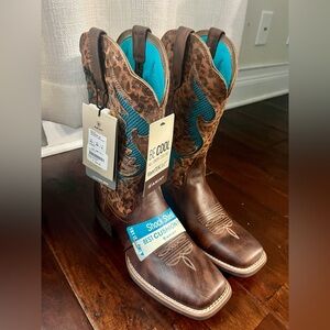 Ariat VentTEK Brown and Teal Boots